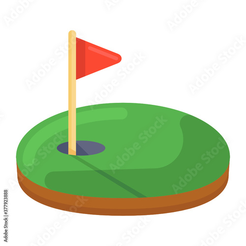 
Golf ground vector style, olympic game 
