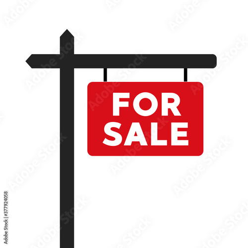 For Sale real estate sign icon. Vector illustration