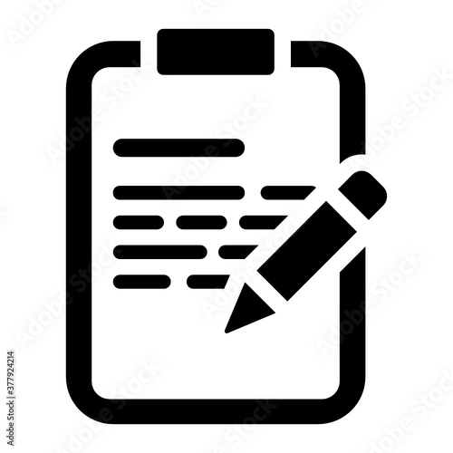 
An icon design of copywriting in modern flat style 
