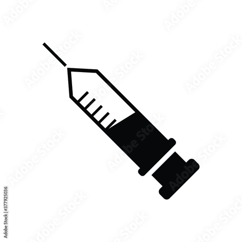 Clear syringe icon. Health, interface