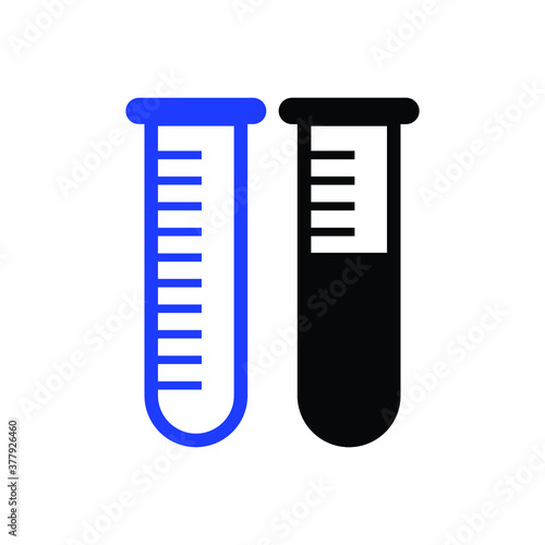 Medical samples in test tubes couple icon