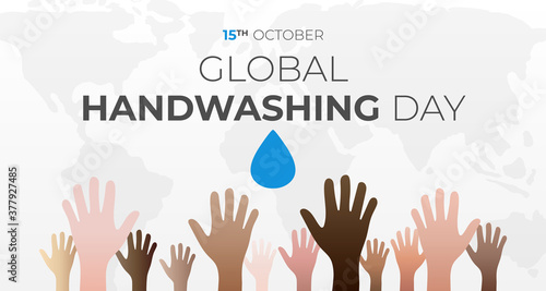 Global Handwashing Day Background Illustration