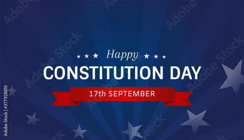 Happy Constitution Day greeting banner design. Citizenship Day celebration in US. - Vector
