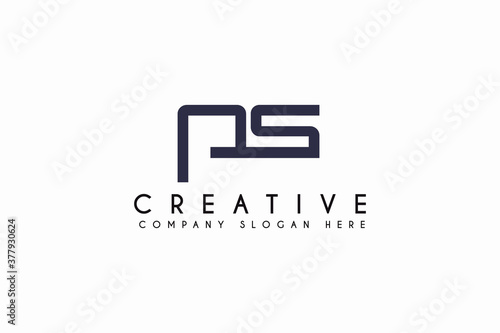 initial letter PS logo design vector inspiration. Vector business branding isolated on white background