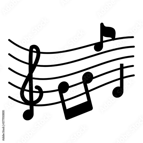 
Songs layric, melody icon style 
