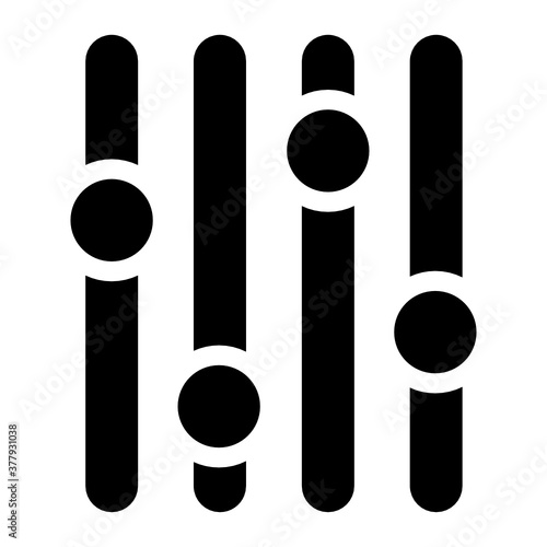 
Vector design of sound adjuster, sound controller in style 
