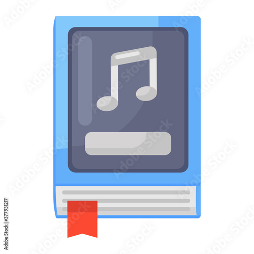
An icon design of music file, nota on sheet depicting recording file 
