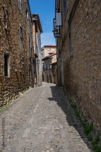 Streets of the town of Potes and Santillana del Mar, in Cantabria, Spain. © pintoreduardo
