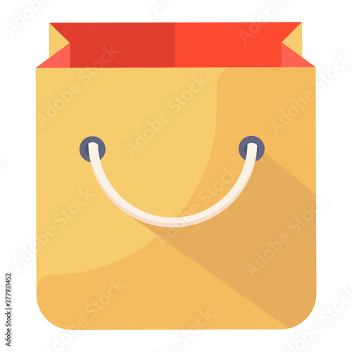 
Tote bag, trendy vector style of shopping bag 
