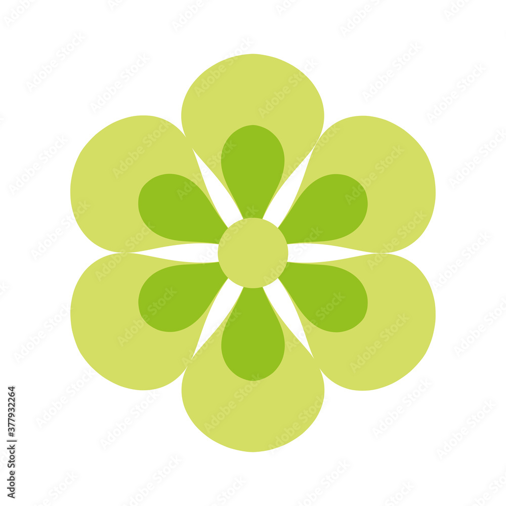 cute flower green in style mexican, on white background vector illustration design cute flower green in style mexican, on white background vector illustration design