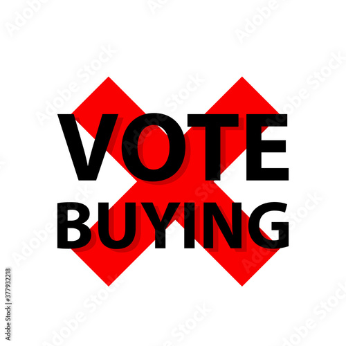Stop Vote buying icon. Clipart image isolated on white background.