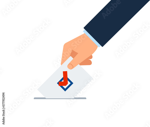 Business man vote election illustration. Clipart image.