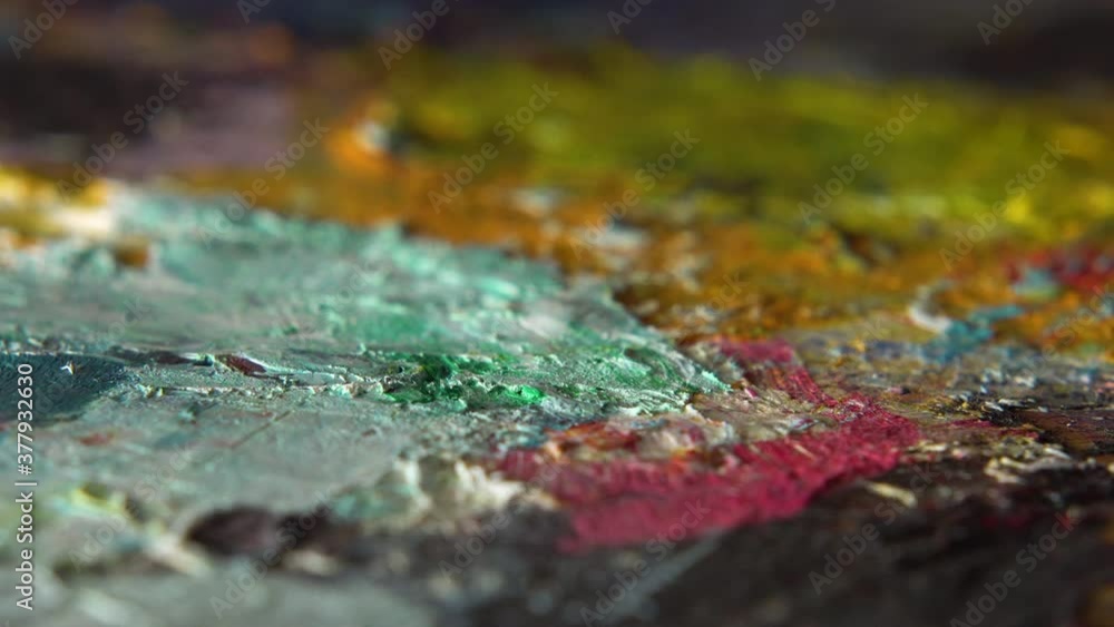 Texture of dried up multicolored oil paints Texture of dried up multicolored oil paints