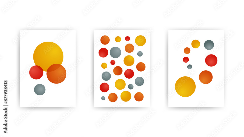 Minimalist memphis abstract circle marbles shape with a cheerful color. Geometric balance shapes. Modern wall art, print art, digital art, wall decor, and related to visual.