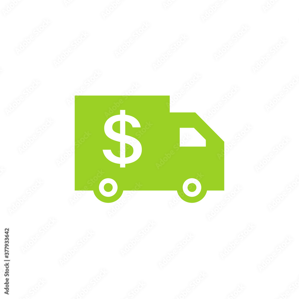 Obraz premium Cash transit icon. Clipart image isolated on white background.