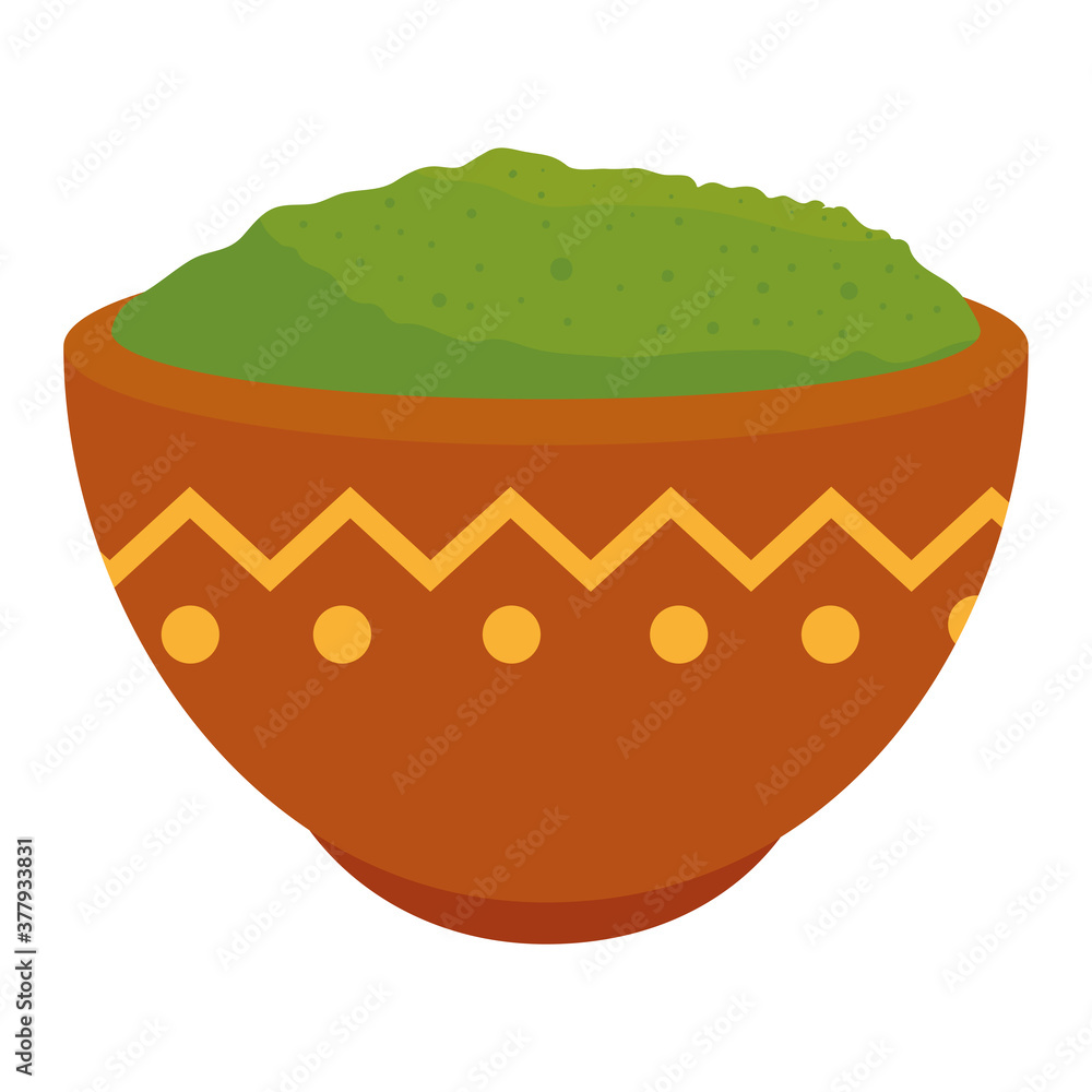 guacamole in bowl, on white background vector illustration design guacamole in bowl, on white background vector illustration design