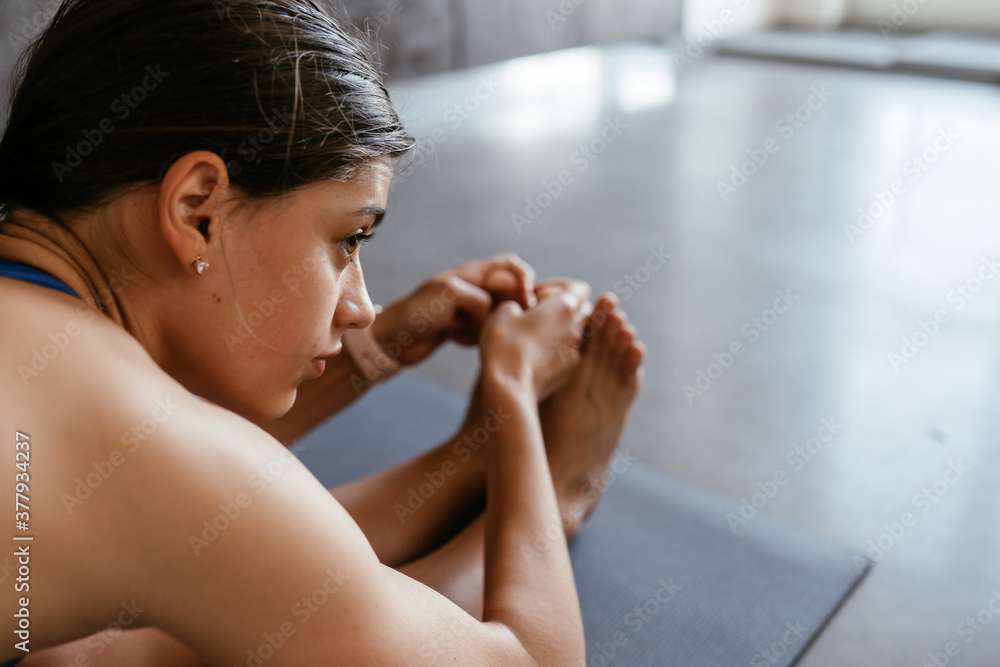 Young Woman Doing Yoga Pose Exercise Healthy Lifestyle Young Woman Doing Yoga Pose Exercise Healthy Lifestyle