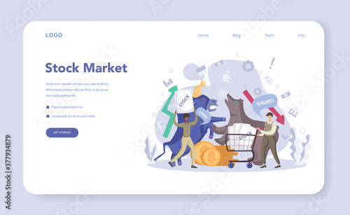 Trader, financial investment concept. Stock market profit. Increase,