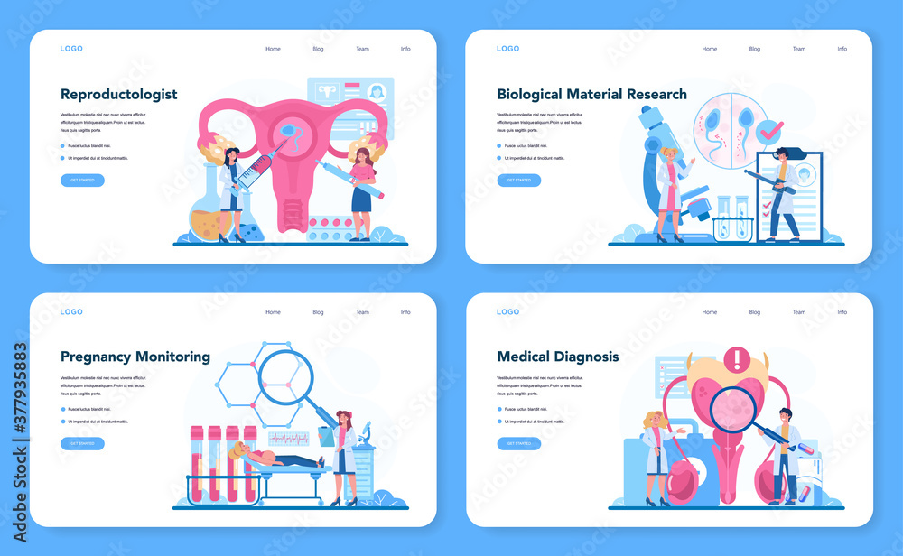Reproductologist and reproductive health web banner or landing Reproductologist and reproductive health web banner or landing