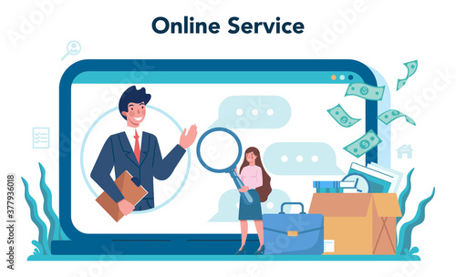 Unemployed online service or platform. Searching for work
