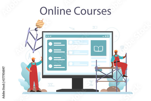 Fitter or installer online service or platform. Industrial builder
