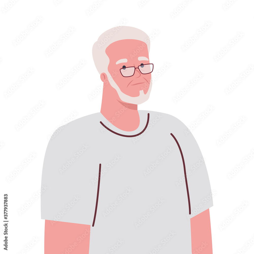 old man with eyeglasses in white background vector illustration design old man with eyeglasses in white background vector illustration design
