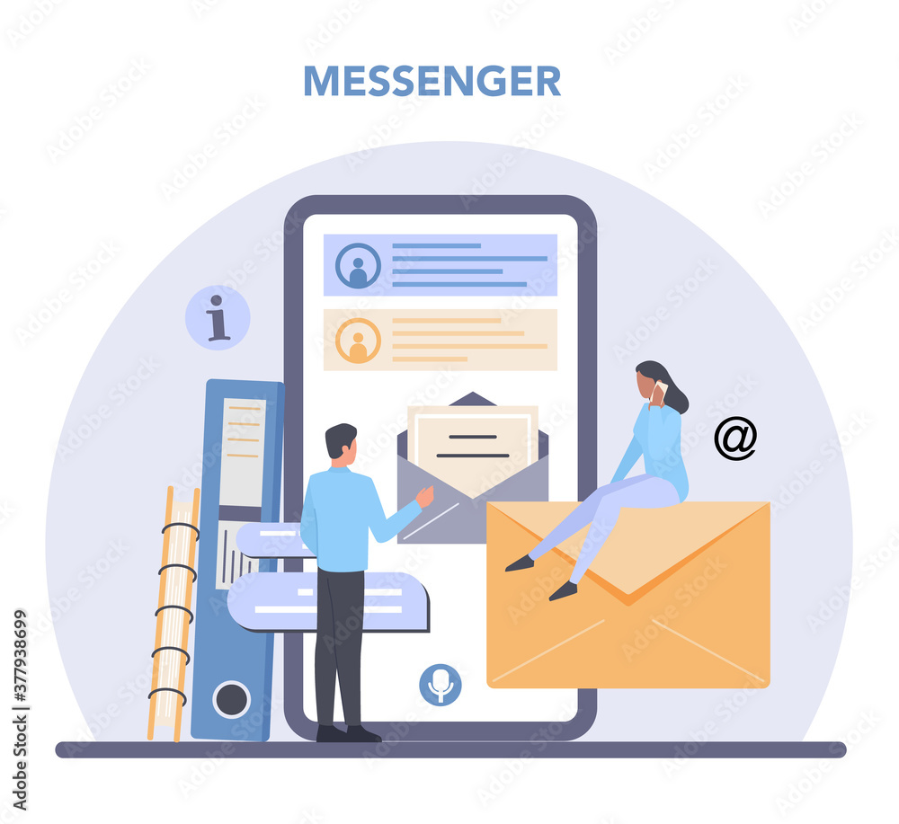 Businessman personal assistant online service or platform. Businessman personal assistant online service or platform.