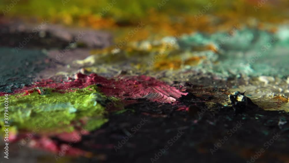 Different colors of oil paints dried up Different colors of oil paints dried up