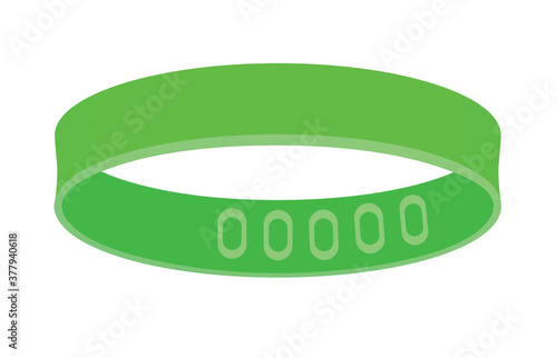 Green  bracelet blank. vector illustration
