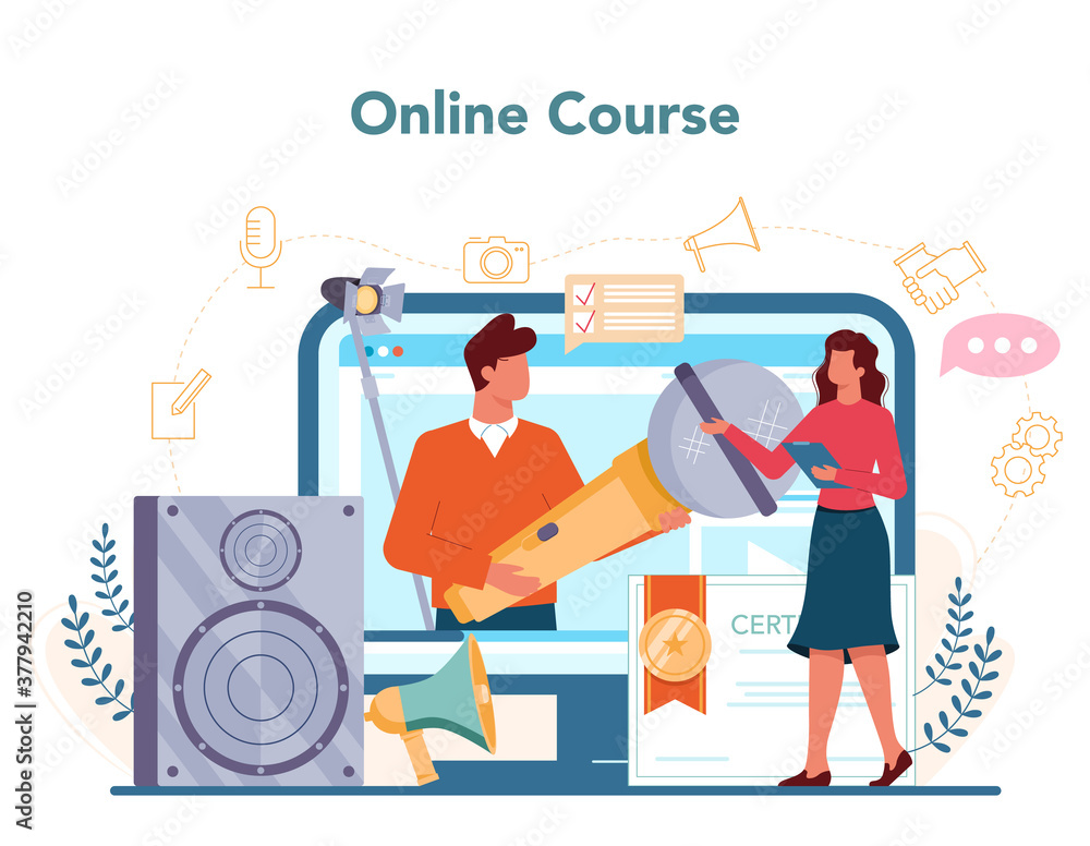 Rhetoric or elocution specialist web banner or landing page. Rhetoric or elocution specialist web banner or landing page.