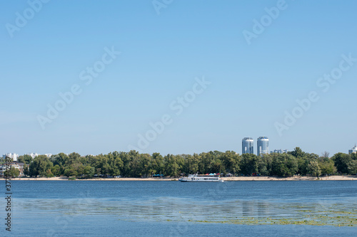 Ukraine, Kyiv - 14 September 2020: View to Gidropark park islands photo