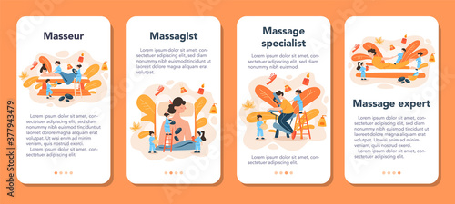Massage and masseur concept. Spa procedure in beauty salon.