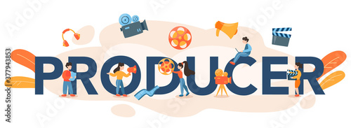 Producer typographic header. Film and tv production. Idea