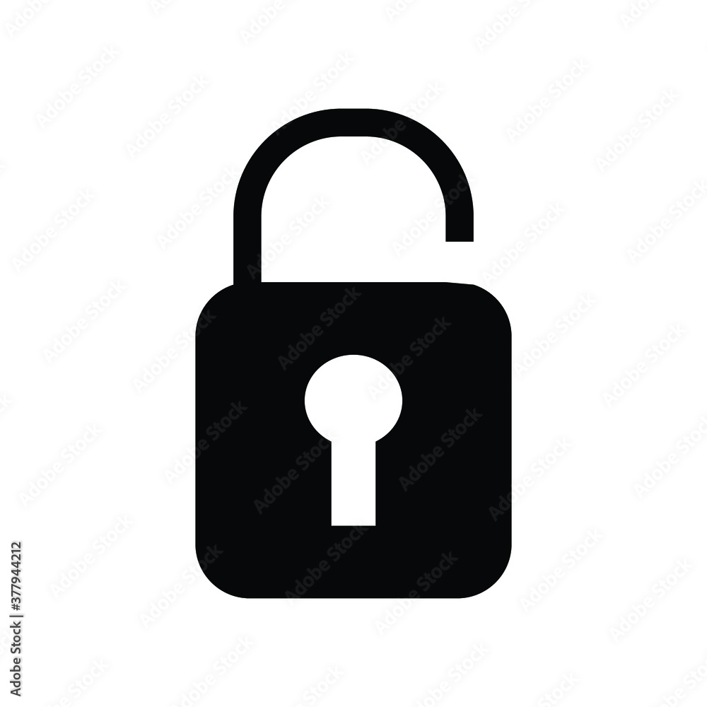 Safe secure unlock Padlock icon Safe secure unlock Padlock icon
