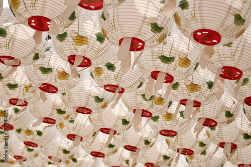 White Paper Lanterns are hung for celebration