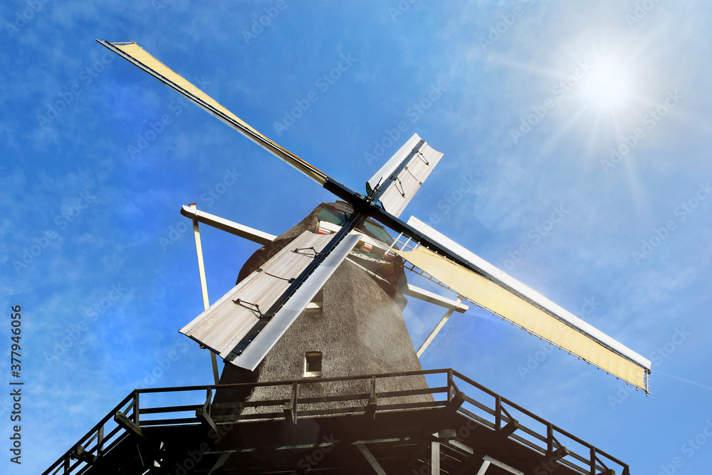 Historical corn windmill 