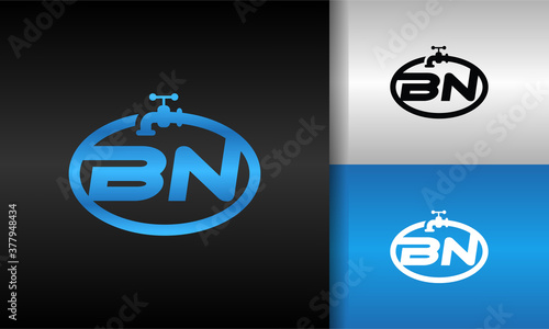 faucet water letter BN logo