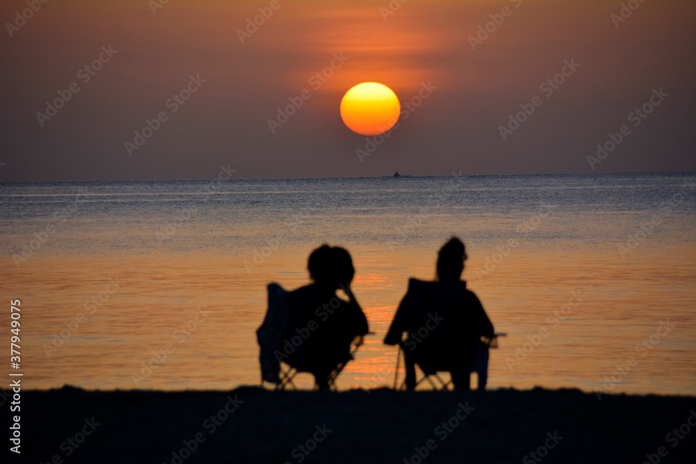 One of the most beautiful sunrises in Miami Beach full of colors 