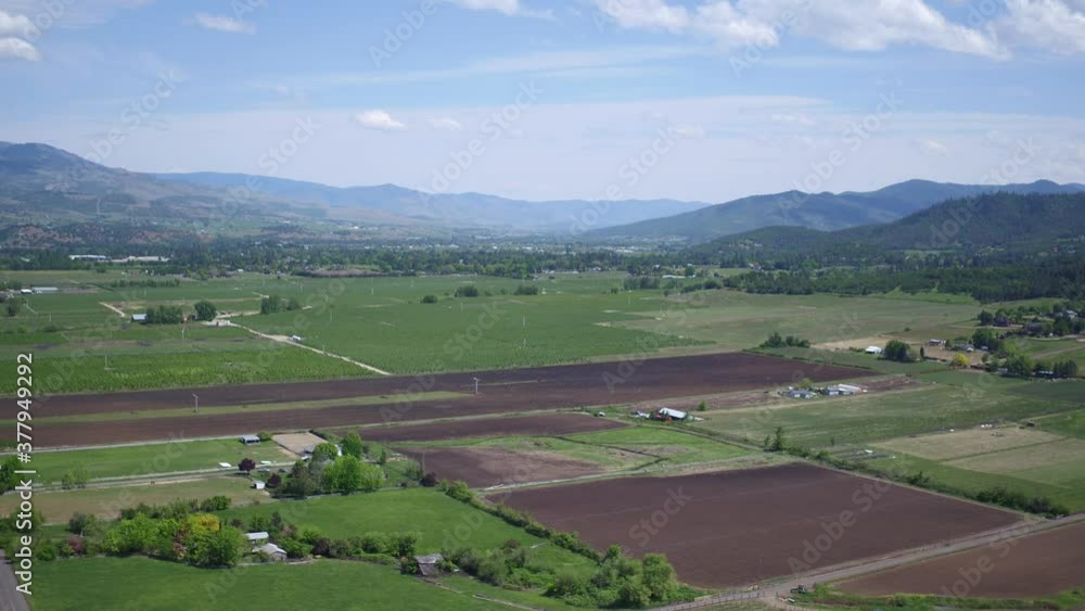 Rogue Valley Medford Oregon Talent Oregon Phoenix Oregon Orchards and Vineyards Aerial Drone - Zooming South East Rogue Valley Medford Oregon Talent Oregon Phoenix Oregon Orchards and Vineyards Aerial Drone - Zooming South East