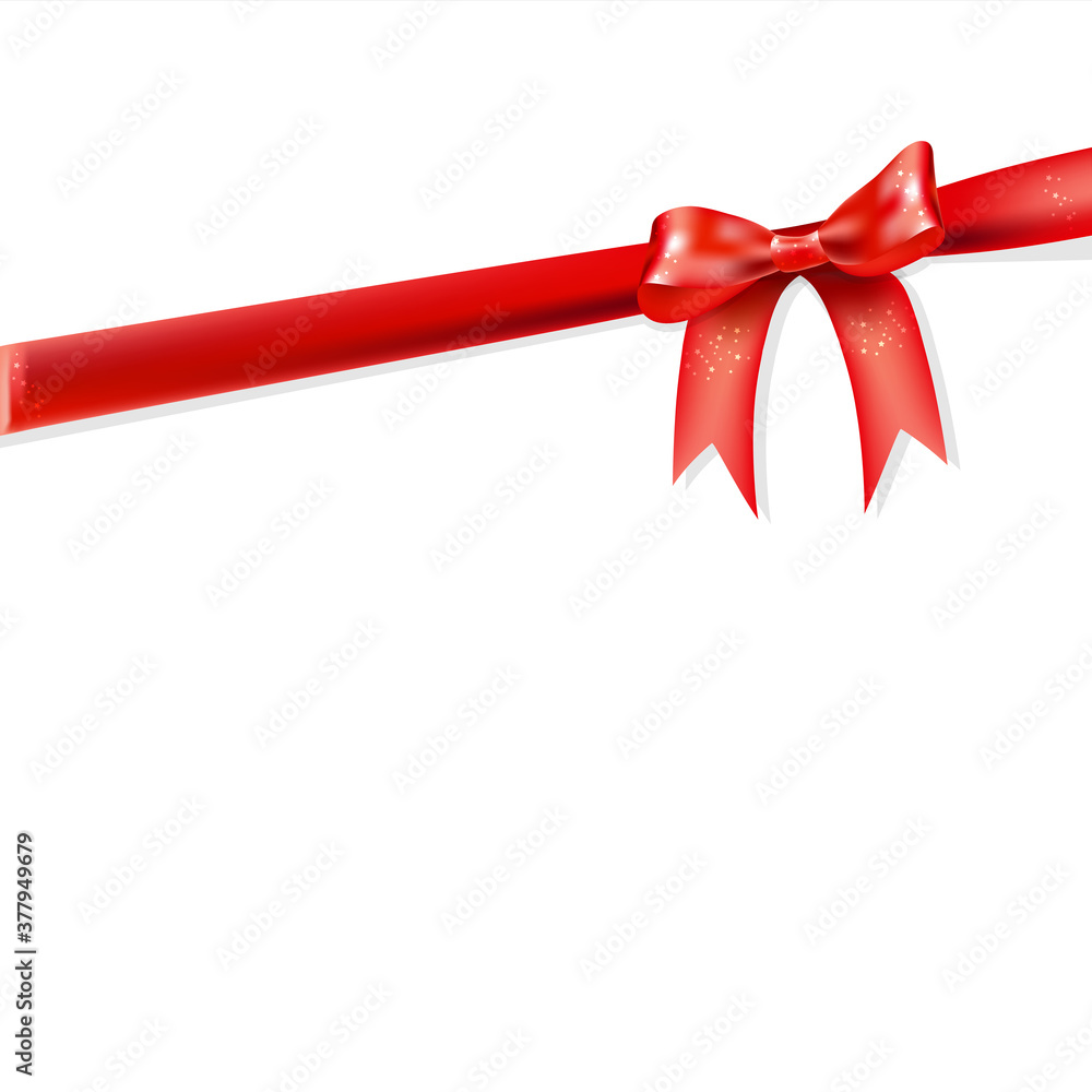Red ribbon on white background. Vector, illustration, eps10. Red ribbon on white background. Vector, illustration, eps10.