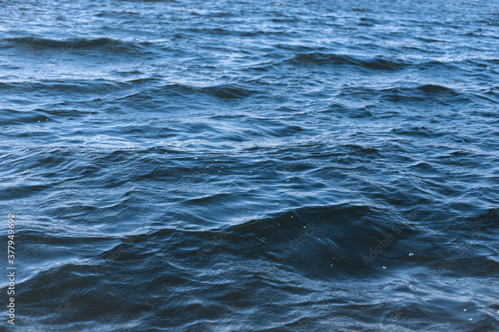Dark blue Water and some waves on the sea, deep Blue sea. Dark blue Water and some waves on the sea, deep Blue sea.