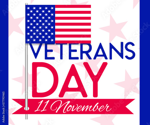Creative vector illustration of Veterans Day. Honoring all who served