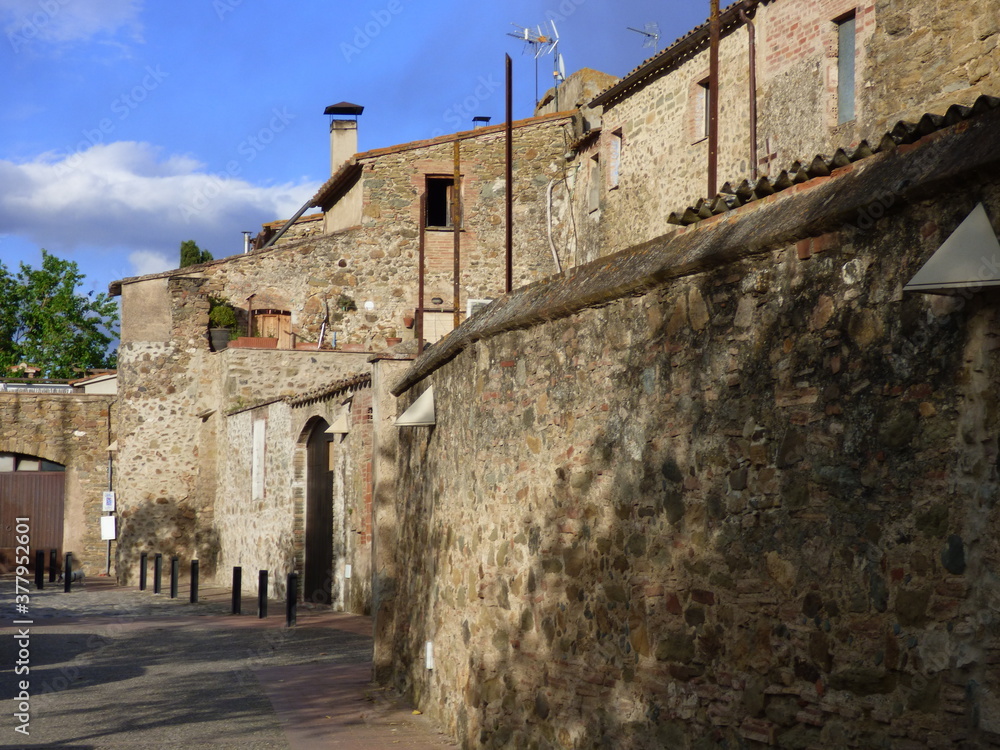 Medieval village in Girona. Catalonia,Spain