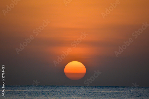 Fototapeta Naklejka Na Ścianę i Meble -  One of the most beautiful sunrises in Miami Beach full of colors 