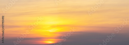 Panorama of evening sky after sunset, abstract background © Volodymyr