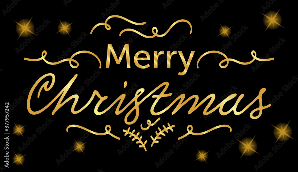 Merry Christmas vector text Calligraphic Lettering design card template. Calligraphic handmade lettering.