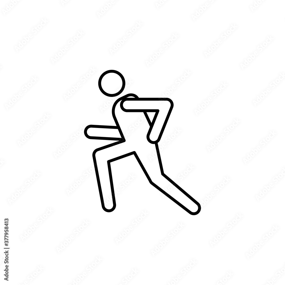 cricket, player line icon. Signs and symbols can be used for web, logo, mobile app, UI, UX cricket, player line icon. Signs and symbols can be used for web, logo, mobile app, UI, UX