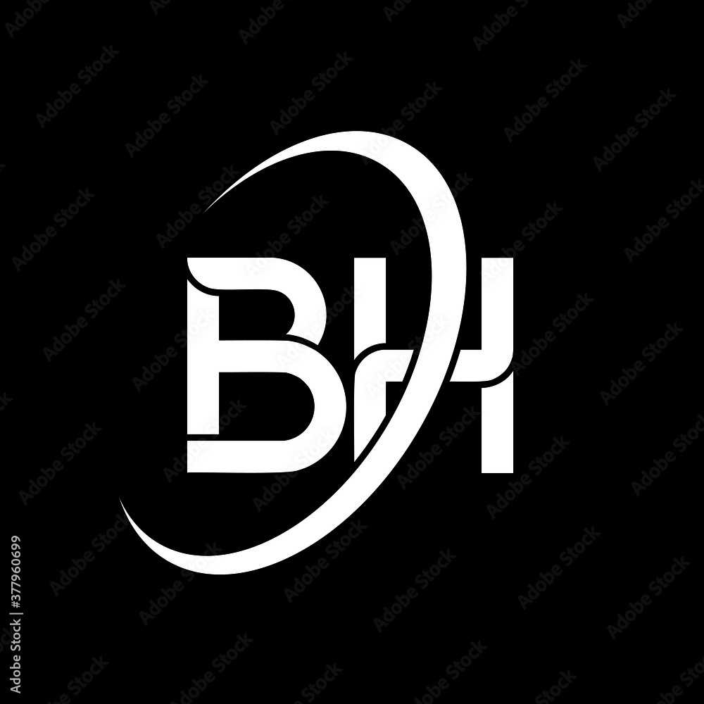 BH logo. B H design. White BH letter. BH/B H letter logo design ...