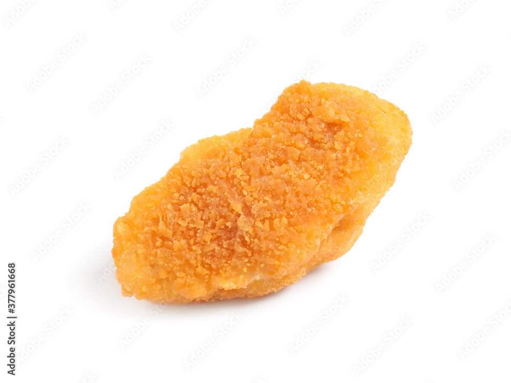 Delicious fried chicken nugget isolated on white Delicious fried chicken nugget isolated on white