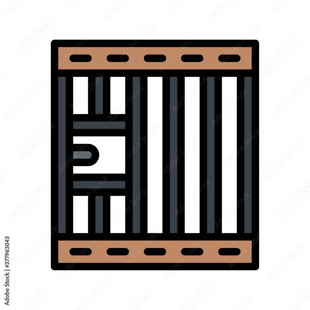protest related police lockup with metal rod vector with editable stroke protest related police lockup with metal rod vector with editable stroke